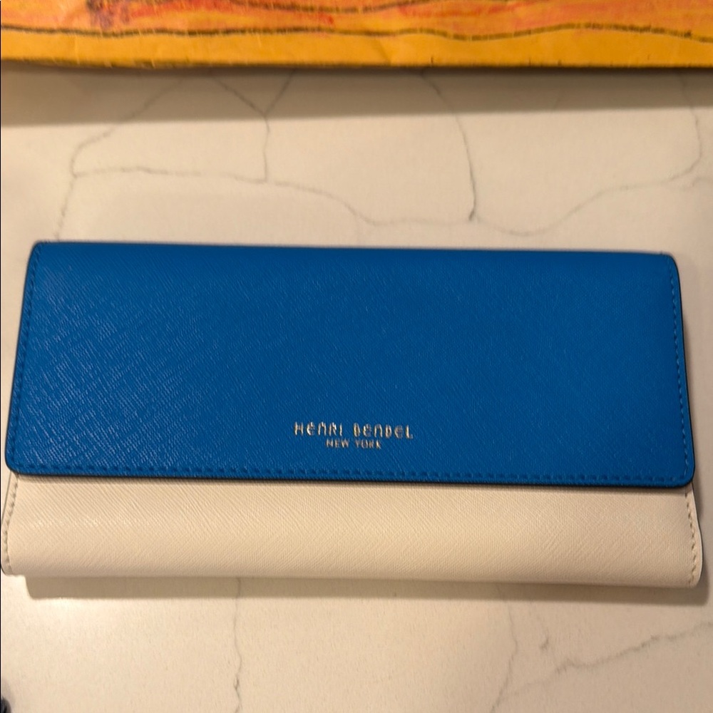 Henri Bendel Blue and White Wallet